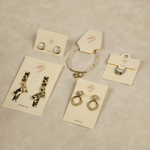 Thời trang thẻ đồ trang sức tùy chỉnh in sinh thái thân thiện giấy bao bì thẻ hiển thị với logo cho bông tai vòng đeo tay vòng cổ - Product Image 2