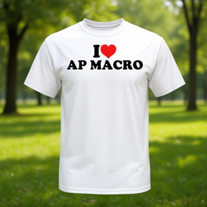 Camiseta I Love Ap Macro Blanca Unisex, Ropa Promocional - Product Image 3