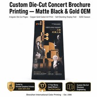Folleto de Conciertos Personalizado, Impresión Offset a Todo Color, Laminado Mate, Programa Impreso en Papel Artístico, Servicio OEM
