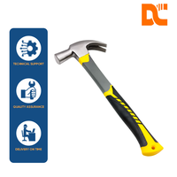 Martillo de Garra de Acero al Carbono con Mango de Fibra de Vidrio Antivibración, Martillo Profesional para Carpintero, Múltiples Pesos: 8oz, 12oz, 16oz, 20oz, 24oz