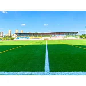 Futbol sahası oyun alanı için 50mm dayanıklı futbol açık yapay halı futbol sentetik çim