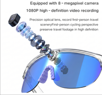 Lunettes intelligentes AIMB-G5 MAX avec caméra 8,0 millions de pixels, enregistrement vidéo 1200P, stockage 16 Go pour le cyclisme et les sports de plein air