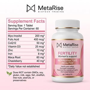 Soutien à la fertilité pour femmes adultes, 60 comprimés, mélange d'herbes premium, complément alimentaire, équilibre hormonal, santé reproductive, bien-être - Product Image 5