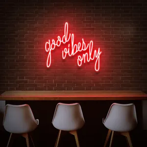 Koncept Drop Shipping 30inch Good Vibes Only Neon Custom Sign Neon Light Advertising Custom LED Neon Sign