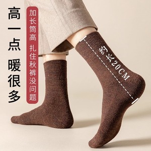Men <b>Wool</b> <b>Socks</b> Thickened Thermal Winter Warm Solid Color Business Casual <b>Socks</b> For Men - Product Image 4