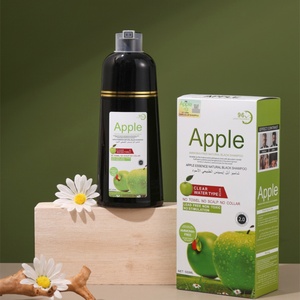 แชมพูเปลี่ยนสีผม แอปเปิ้ล ปิดผมขาวถาวร สีดำ แชมพูย้อมผมสมุนไพร 3 in 1 - Product Image 5