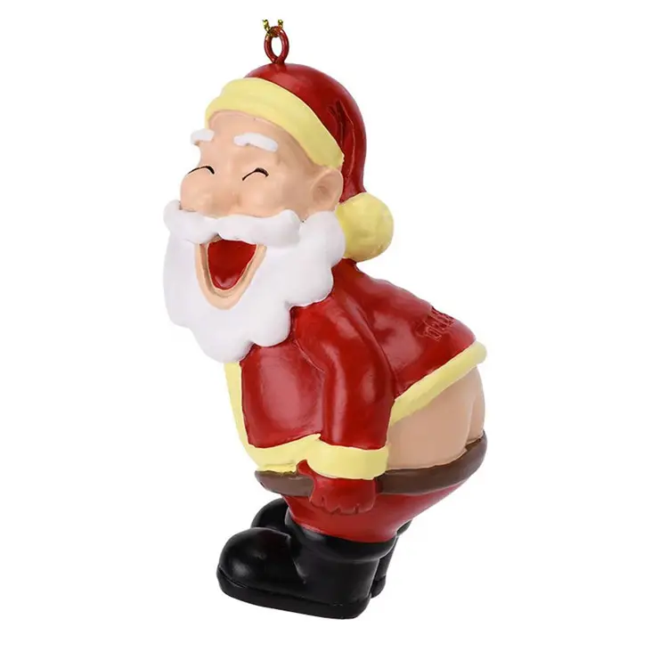 Resina figura adulta árbol Buddees divertido soñar Santa Claus ornamento del árbol de Navidad