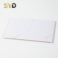 Paneles de Techo y Pared de PVC Ignífugos de Primera Calidad con Diseño Moderno, Instalación de Rejilla de Techo para Baño, Cocina y Uso en Hoteles