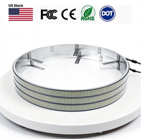 Lampu LED Ring Roda 17 Inci 4 Baris Warna Putih Stok AS Siap Kirim 5730 IP68 Tahan Air Kit Undergrow untuk ATV UTV Truk Pikap