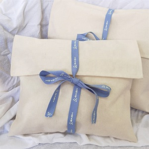BSCI Hot Sale Large Organic Cotton Muslin <b>Envelope</b> Bag Pouch for Handbag Custom Logo Printed Cotton <b>Envelope</b> Dust <b>Gift</b> Bag - Product Image 2