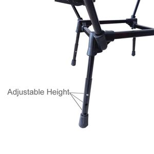 Silla Plegable de Respaldo Alto, Ajustable, de Aleación de Aluminio y Acero Ultraligero, para Uso en Exteriores, Camping, Jardín, Playa, Dormitorio y Gimnasio - Product Image 4