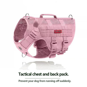 ONE TIGERS Tactical Dog <b>Harness</b> Adjustable Breathable MOLLE Vest For Medium Large Dogs Sport Style Durable Nylon - Product Image 3