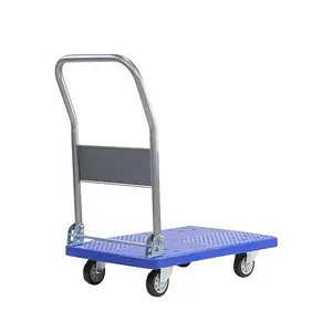 Uholan B1-200 Industrial Foldable Plastic Platform Hand Truck Trolley Cart Capacity 400KG