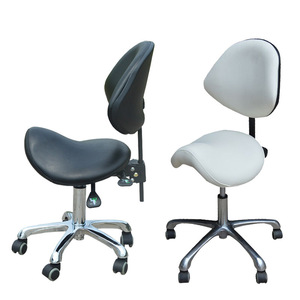 Ergonomic Modern Saddle Salon <b>Stool</b> PU <b>Leather</b> Eco-Friendly Design Hydraulic Rolling Chair for Barber Shop Beauty Salon Clinic - Product Image 6