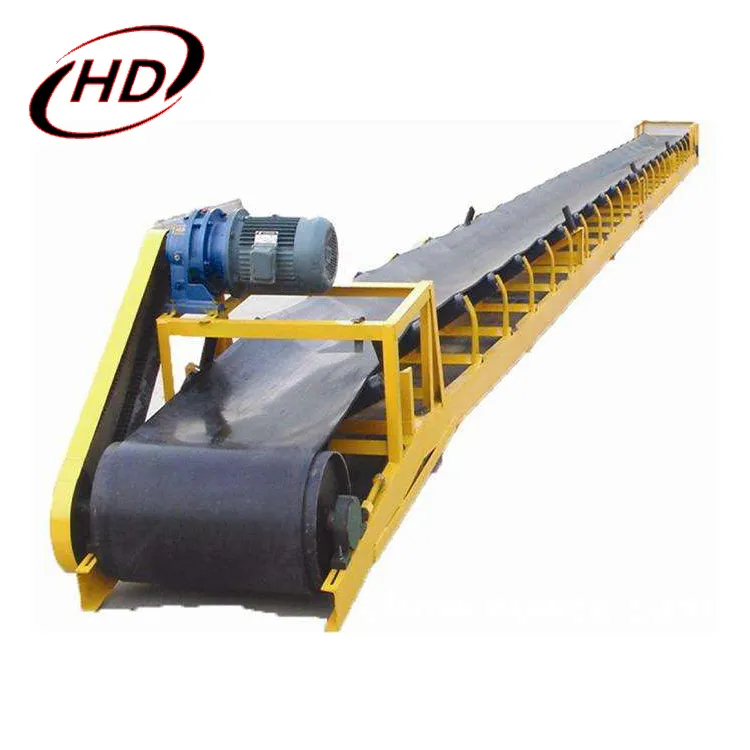 500Ton/hour fixed flat belt conveyor for gravel sand/cement industry