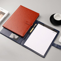 Portafolio de Cuero Sintético A4 con Logotipo Personalizado, Carpeta de Archivos, Bloc de Notas, Organizador de Documentos, Tarjetero, Bloc de Escritura