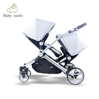 Poussette Double Bébé Luxe Multifonction Sécurité Triple 3 en 1 de Qualité Supérieure Fournie par une Usine Chinoise