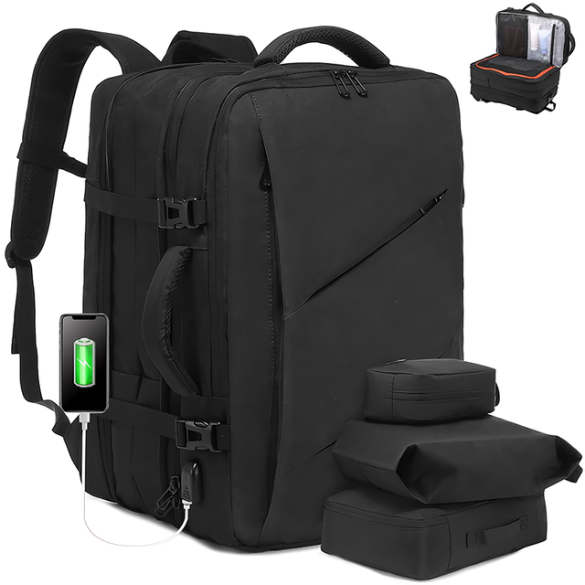 Wholesale Cheap Black Polyester Usb Charging Port Laptop Backpack Waterproof Anti-theft  Fashion Laptop Backpack