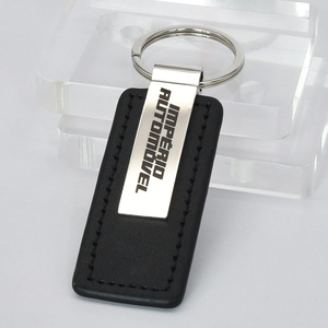 Bán buôn tùy chỉnh trống PU da xe Keychain cá nhân logo kim loại da Keychain - Product Image 3