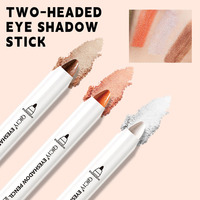 Crayon fard à paupières double embout OEM, étanche, mat et scintillant, personnalisable avec logo et couleur, fabricant