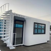 Maison conteneur pliable en acier, type Apple Cabin, pour hôtel, entrepôt, bureau ou logement.