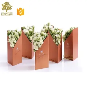 China Lieferanten benutzer definierte Logo Phantasie Papier Pappe Sechseck Blumen verpackung Geschenk boxen