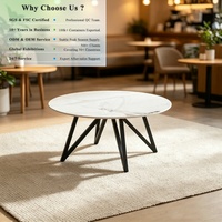 Tables basses modernes minimalistes, rondes, imperméables, pour la maison, le bureau ou le salon, gain de place, surface lisse, très vendues