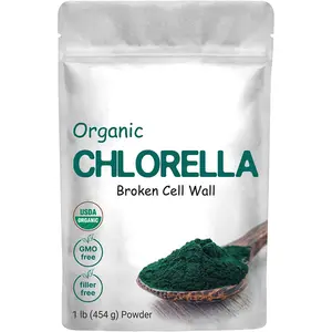 Vegan Superfood hijau bubuk jus seluruh makanan organik Spirulina Chlorella dengan enzim pencernaan probiotik