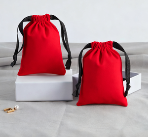 Sac à cordon en coton réutilisable petite pochette personnalisée sacs en toile naturelle pour emballage de cadeaux de fête logo en vrac en gros - Product Image 6