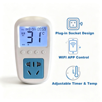 Termostato Inteligente WiFi Tuya para Calefactor con Control por Aplicación, Voz y Pantalla Táctil - Interruptor de Termostato para Calefactor Eléctrico de Hogar Inteligente