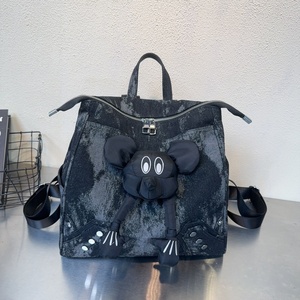 Fashionable Camouflage canvas <b>Backpack</b> With Cartoon Doll Character Wholesale Fashion Women & Girls Leather <b>Backpack</b> - Product Image 1