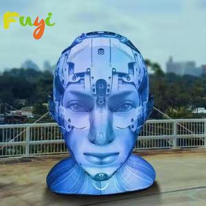 Balon Kepala Manusia Raksasa Tiup untuk Panggung Festival Musik, Bahan Nilon, untuk Promosi dan Dekorasi - Product Image 4