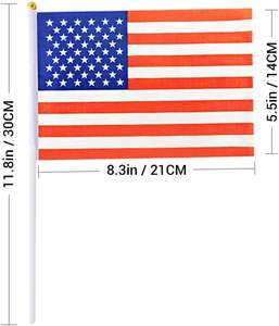 Banderas Pequeñas Personalizadas de Groenlanda en Asta, Mini Bandera de Mano de EE. UU. <span class=keywords><strong>para</strong></span> Eventos, Banderas Duraderas de 5x8 Pulgadas con Astas de 12 Pulgadas - Product Image 5