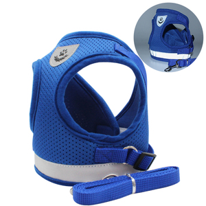 ナイロン製光反射通気性ペット犬用ハーネスとリードのセット - Product Image 3