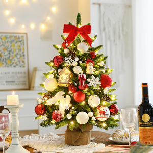 Wholesales 60cm Mini Xmas <b>Tree</b> Artificial Plastic Christmas <b>Tree</b> and Decorations Ornament With LED <b>Lights</b> - Product Image 1