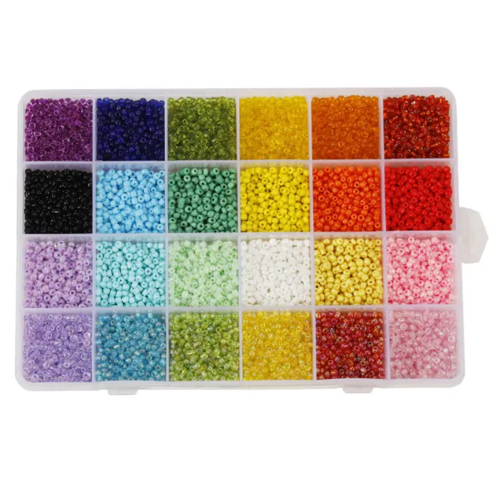 hot sell waist beads 24 color and round hole glass seed beads for jewelry making