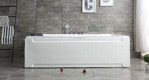 <span class=keywords><strong>Baignoire</strong></span> moderne d'hydrothérapie double pour deux personnes Installation encastrée <span class=keywords><strong>en</strong></span> <span class=keywords><strong>fibre</strong></span> <span class=keywords><strong>de</strong></span> <span class=keywords><strong>verre</strong></span> acrylique blanc Bain à remous Balboa pour amoureux <span class=keywords><strong>de</strong></span> la salle <span class=keywords><strong>de</strong></span> bain d'hôtel - Product Image 3