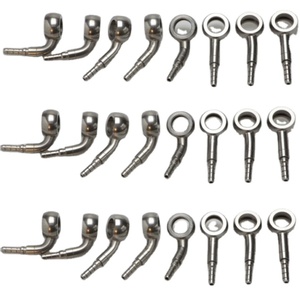 Kit de Línea de Freno AN de Alta Resistencia con Conexiones <span class=keywords><strong>Banjo</strong></span>, Manguera Trenzada de Acero Inoxidable Antiexpansión para Sistema de Frenos de Automóvil - Product Image 2