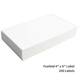 Étiquettes d'expédition thermiques directes en fanfold 4x6 perforées, adhésif puissant, imprimables, pour colis et envois postaux - Product Image 3
