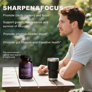 ผงแผงคอสิงโตออร์แกนิกสำหรับผู้ใหญ่อาหารเสริมแคปซูลแผงคอสิงโตเห็ดแผงคอสิงโตออร์แกนิกรสสีตามสั่ง - Product Image 3