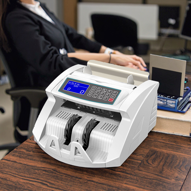 Value Counter & Bill Validator, 2.7 Display, 1200 Bills/Min, Professional Cash Handling Solution for Mixed Denomination Currency
