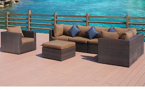 <span class=keywords><strong>Fuchang</strong></span> ชุดโซฟาในห้องนั่งเล่นทำจากหวาย PE เฟอร์นิเจอร์ในสวน - Product Image 3