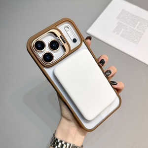 Coque de téléphone transparente avec support flexible et magnétique, étui transparent en PC pour téléphones mobiles avec protection d'objectif d'appareil photo pour iPhone 17 Pro Max D-034 - Product Image 2