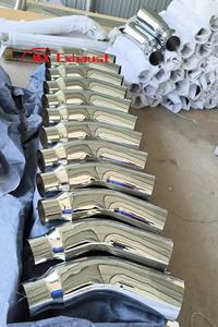 Prezzo di fabbrica in acciaio cromato punte del gomito di scarico per camion/Pickup/Diesel silenziatore di scarico modifiche dimensioni 5 ''-6'' 5 ''-7'' 5-8 - Product Image 4