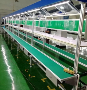 Tùy Chỉnh Mash LED Đèn Các Bộ Phận Điện Tử Sản Phẩm Bàn Làm Việc PU PVC SS Lưới Vành Đai Băng Tải Lắp Ráp Dây Chuyền Sản Xuất - Product Image 3