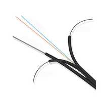 Kabel Fiber Optik Ftth Drop GJYXCH 1 Core Berpenguat Baja G657A2 Konduktor Padat