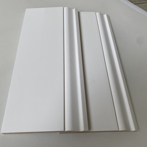 <b>Primed</b> Radiata Pine Skirting Baseboard Trim with Led Light Baseboard Trim Modern Smooth Surface Moisture Proof Building - Product Image 2