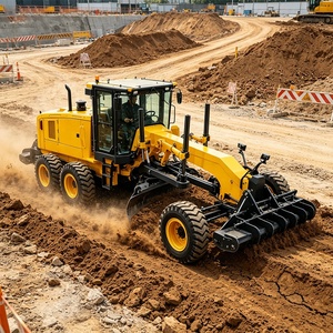 Niveleuse à moteur Cummins, transmission électrohydraulique, rotation de la planche de nivellement à 360 degrés, ripper arrière en option - Product Image 6