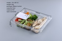 Conteneur alimentaire de stockage en plastique personnalisé, fourniture d'usine, doseur en plastique boîtes à fruits, conteneur d'emballage de fruits