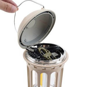 Lanterne de camping à batterie rechargeable, lumière blanche chaude, portable, style rétro, en ABS, pour le camping et la maison - Product Image 3